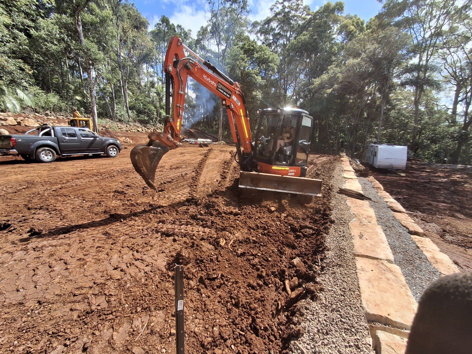 Sandstone retaining wall